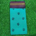 Women Green Color Cotton Fancy Saree with Chic Design for Party Wear