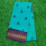 Women Green Color Cotton Fancy Saree with Chic Design for Party Wear