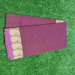 Women Red Wine Color Cotton Fancy Saree with Chic Design for Party Wear