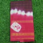 Women Red with Maroon Cotton Fancy Saree with Elegant Style for Casual Outings