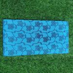 Women Indigo Blue Cotton Fancy Saree with Classic Print for Office Wear