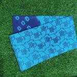 Women Indigo Blue Cotton Fancy Saree with Classic Print for Office Wear