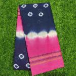 Women Rose with Blue Color Cotton Fancy Saree with Chic Design for Party Wear