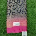Women Blue Cotton Fancy Saree with Floral Print & Soft Fabric