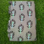 Women Light Brown Cotton Fancy Saree with Minimal Print & Elegant Finish