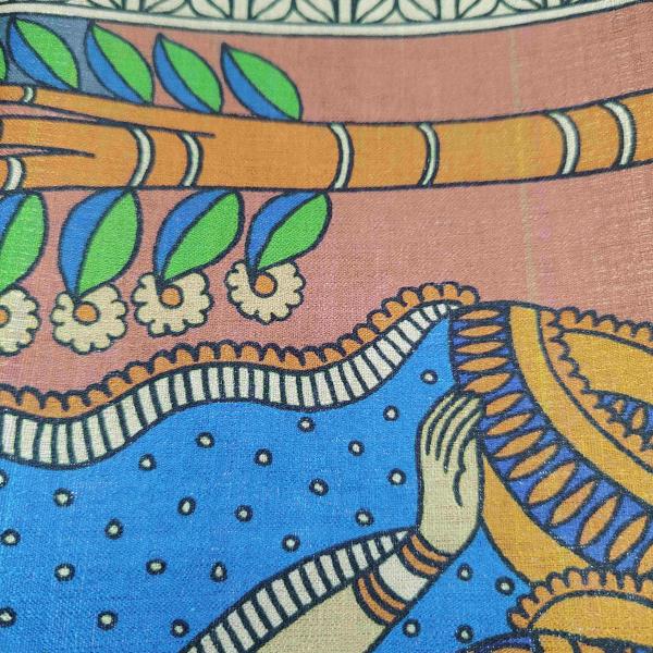 Women Cotton Fancy Saree with Contrast Border & Chic Look
