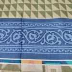 Women White and Blue Cotton Fancy Saree with Printed Design & Stylish Border