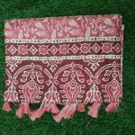 Women Light Rose with White Cotton Fancy Saree with Modern Pattern & Chic Style