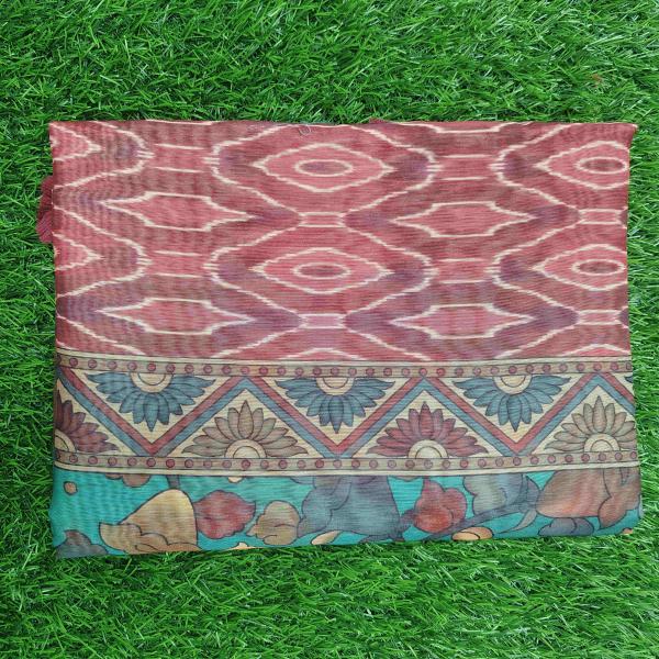 Women Soft Cotton Fancy Saree with Trendy Printed Design