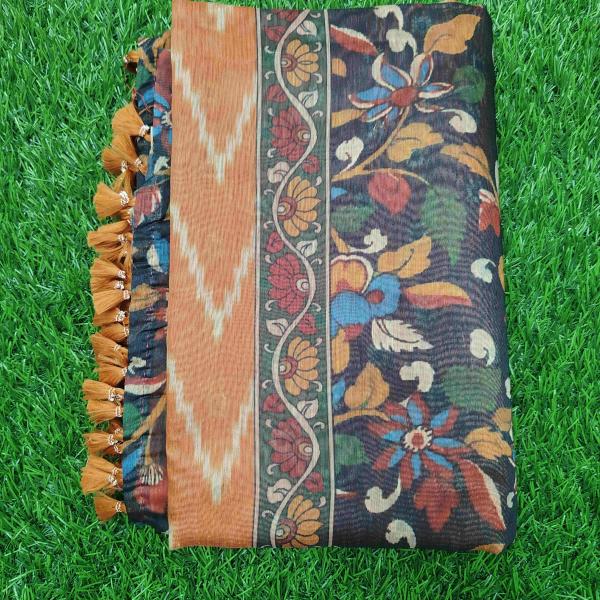 Women Fancy Cotton Saree with Contemporary Pattern & Style