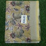 Women Light Brown Yellow Shade Cotton Fancy Saree with Simple Design & Smart Look