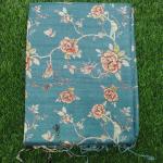 Women Blueish Cotton Fancy Saree with Printed Design & Stylish Border