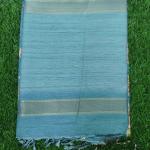 Women Blue Cotton Fancy Saree with Designer Border & Casual Wear