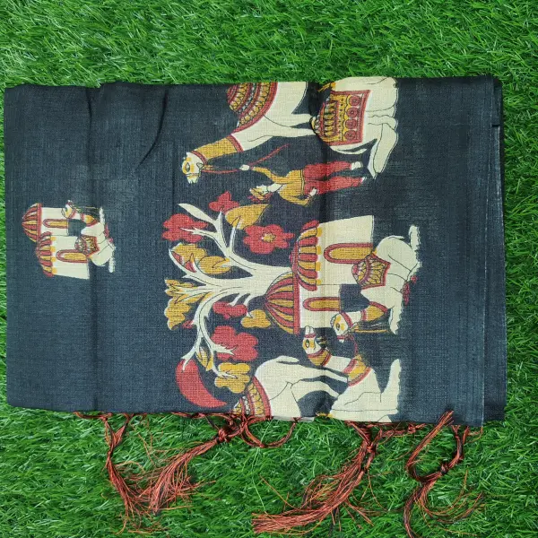 Women Linen Cotton Saree for Summer Styling with Breathable Texture Feel