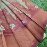 Women Striped Soft Silk Saree with Traditional Border