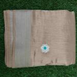 Women Linen Cotton Saree for Minimal Looks with Casual Comfort