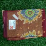 Women Printed Cotton Saree for Office Styling with Elegant Motifs