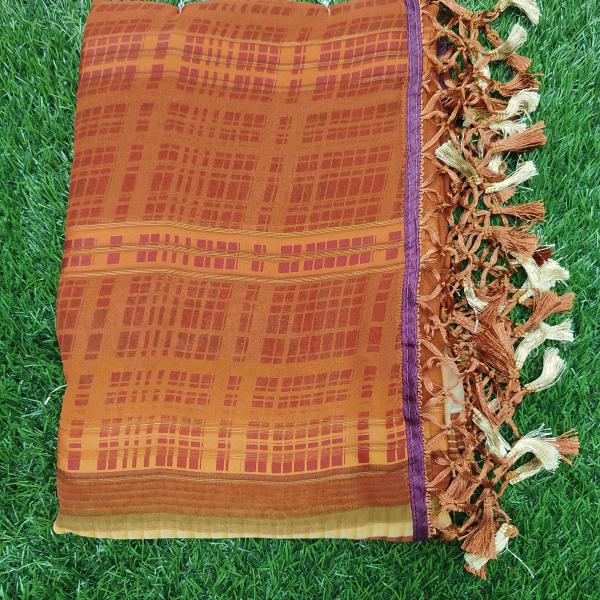 Women Cotton Saree for Relax Wear with Breathable Soft Fabric