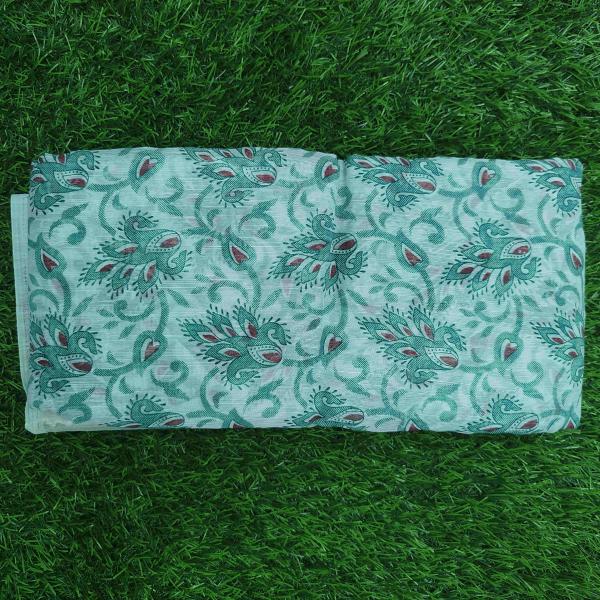 Women Fancy Cotton Saree for Party Look with Stylish Decorative Finish