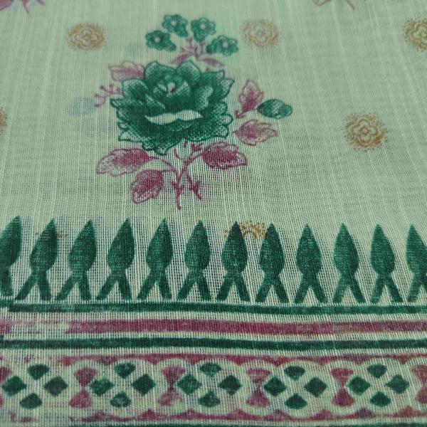 Women Linen Cotton Saree for Casual Comfort with Easy Drape Design