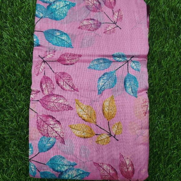 Women Linen Cotton Saree for Office Comfort with Lightweight Design