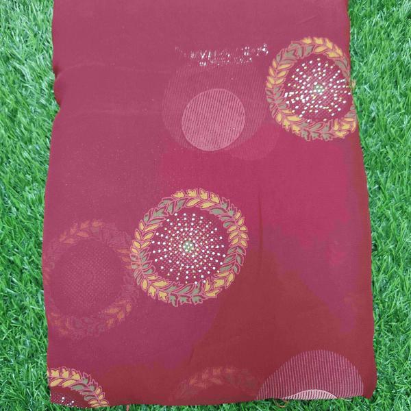 Women Printed Cotton Saree with Floral Design Pattern