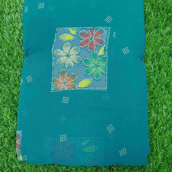 Women Printed Cotton Saree with Contemporary Design