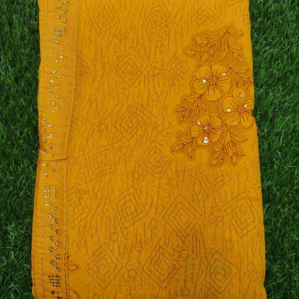 Elegant Stone Work Fancy Saree for Women