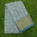 Women Linen Cotton Saree with Soft Minimal Look