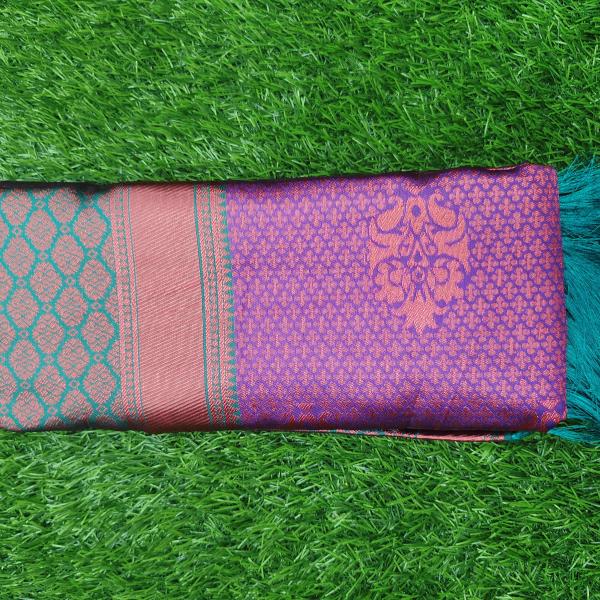 Women Linen Cotton Saree with Subtle Linen Texture