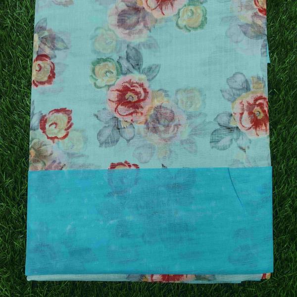 Women Printed Cotton Saree with Soft Color Detailing