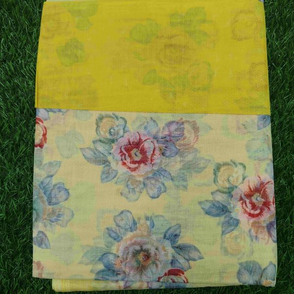 Women Linen Cotton Saree with Smooth Natural Feel